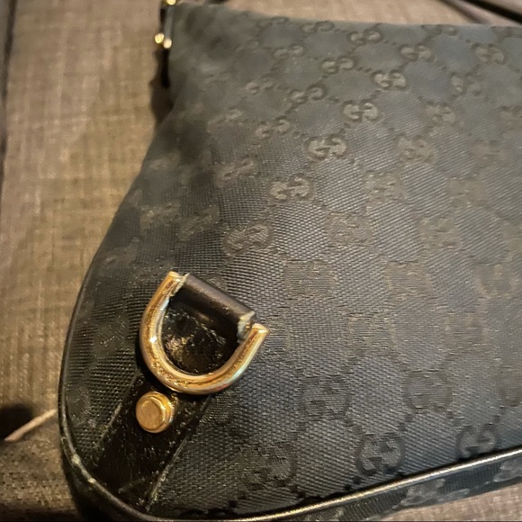 Authentic Black GG Canvas/Leather Abbey Medium - Picture 11 of 13